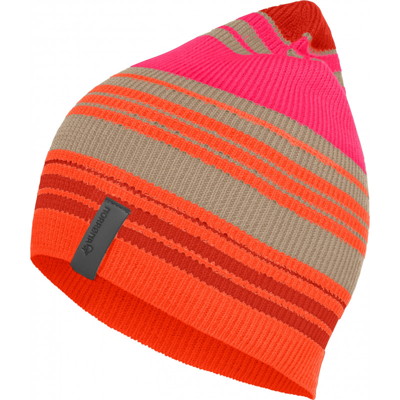 Norrona /29 Striped Light Weight Beanie Scarlet Ibis
