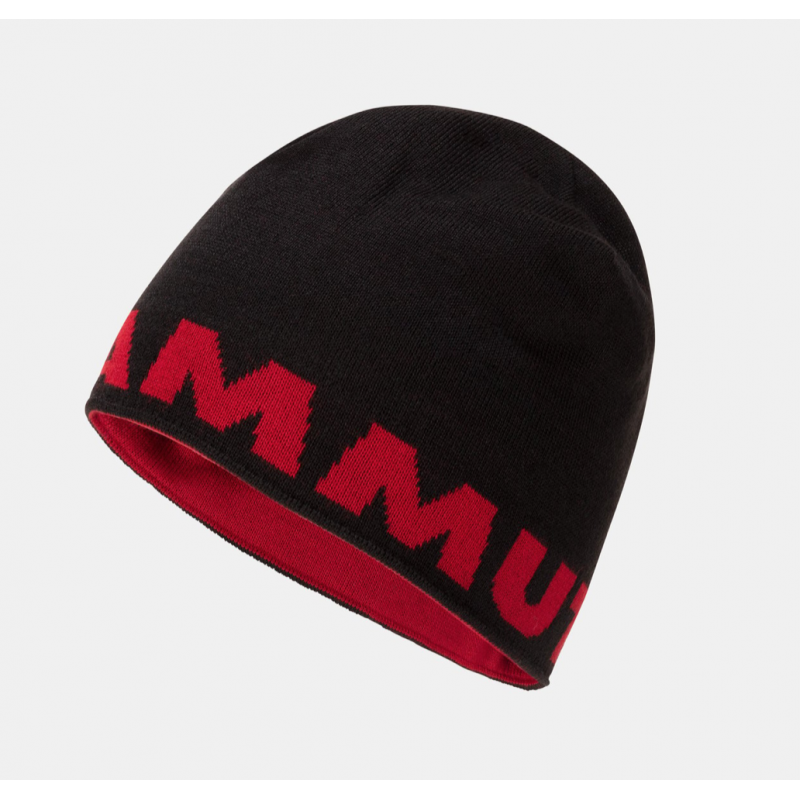 Mammut Logo Beanie Deep Black Tangerine