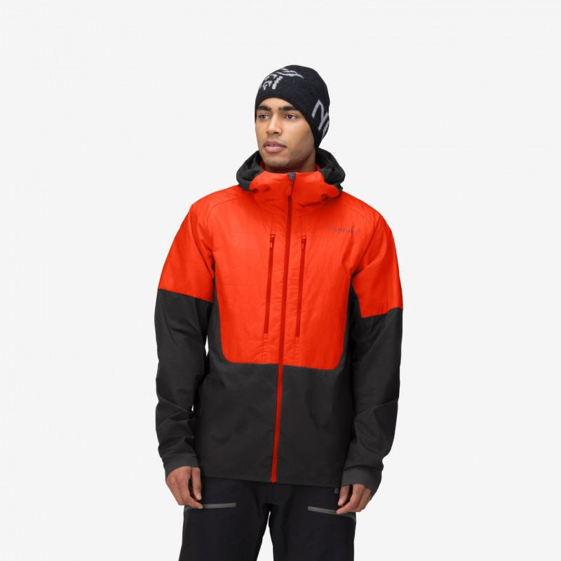 Norrona Lyngen Aero 80 Insulated Zip Hood Arednalin / Caviar