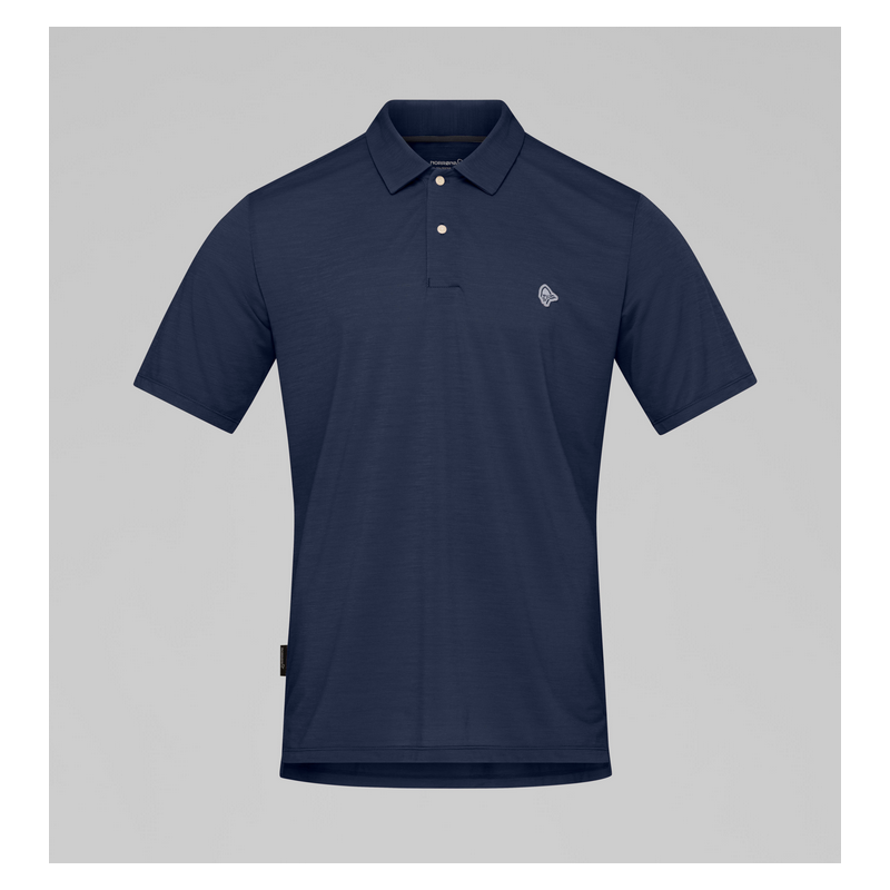 Norrona Femund Equaliser Ull Polo Shirt M Indigo Night