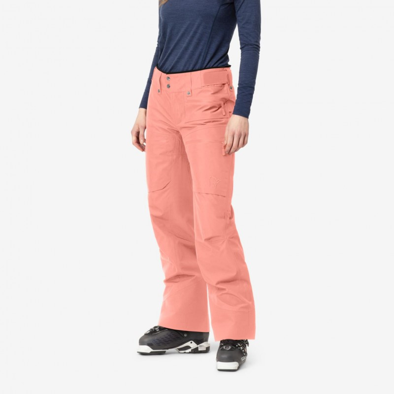 Norrona Lofoten Goretex Insulated Pant Women Peach Amber