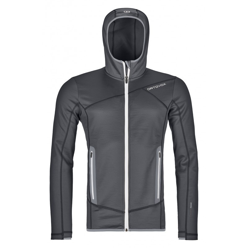 Ortovox Fleece Hoody Jacket Men Black Steel