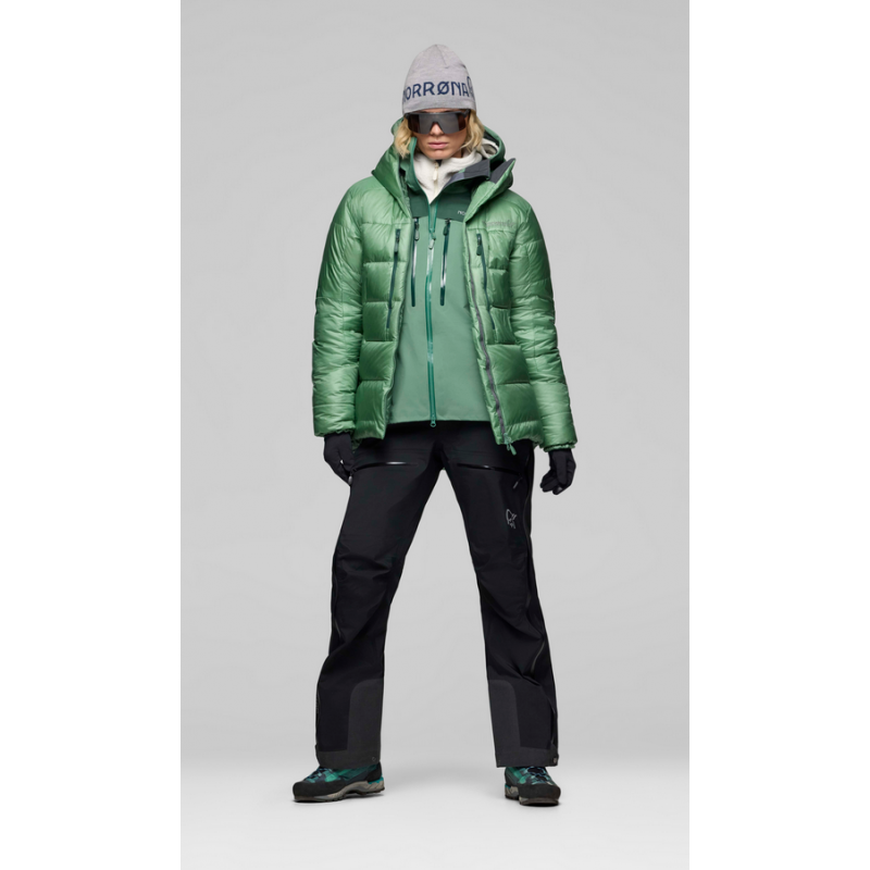 Norrona Trollveggen Down 800 Hood W Dark Ivy